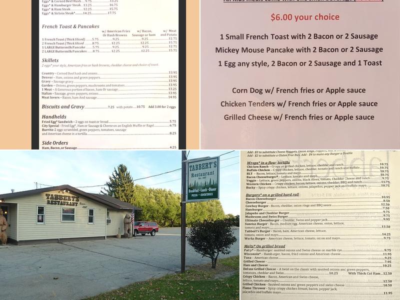 Tabbert's Menu