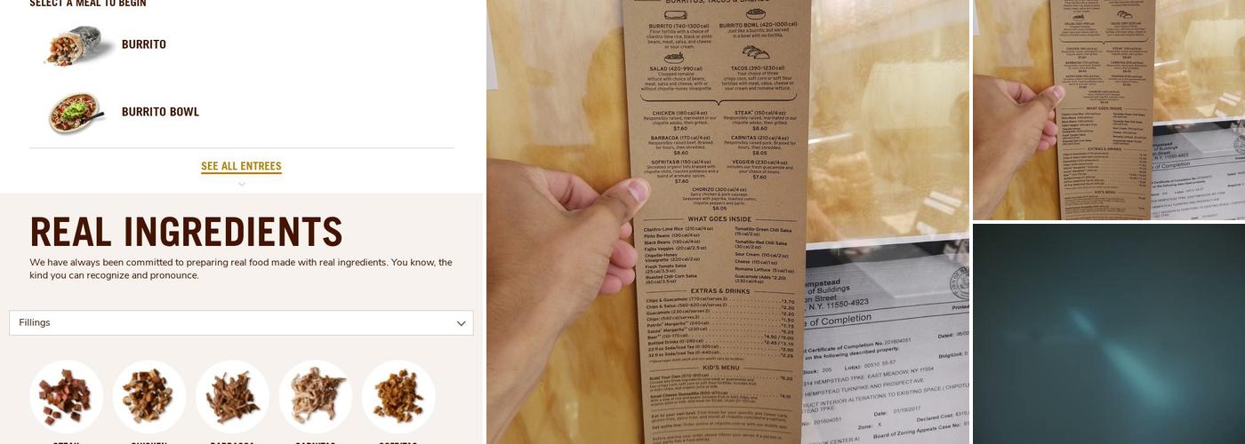 Chipotle Mexican Grill Menu