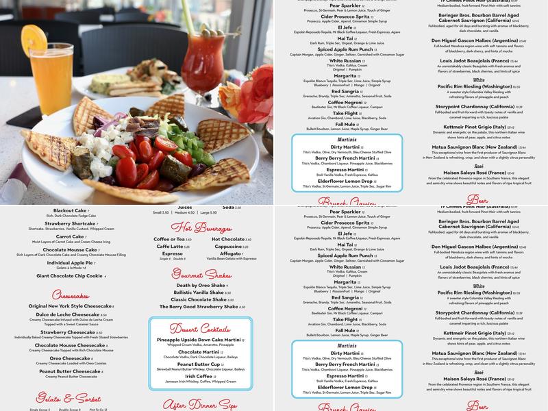 Imperial Diner Menu