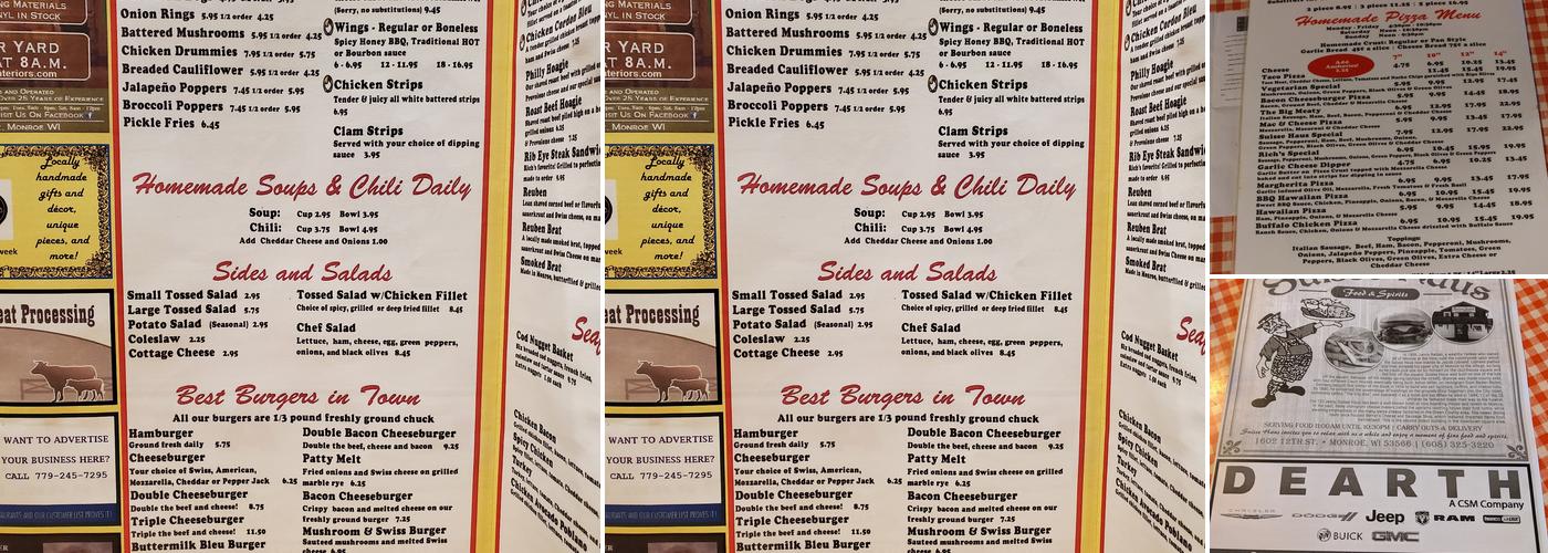 Suisse Haus Food & Spirits Menu