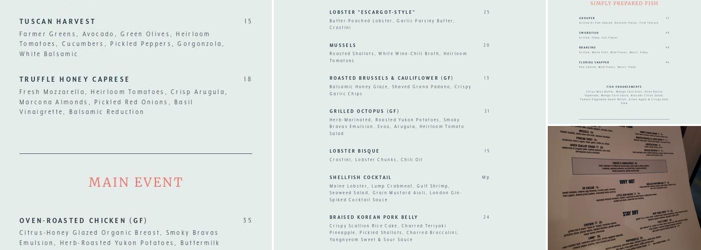 50 Ocean Menu