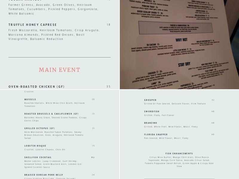50 Ocean Menu