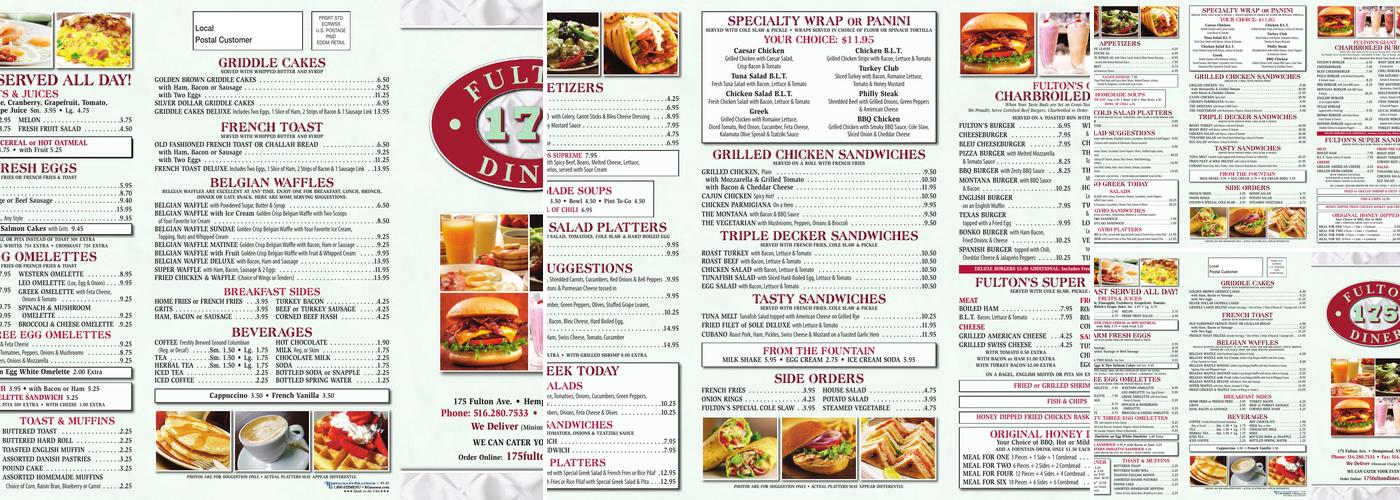 175 Fulton Diner Menu