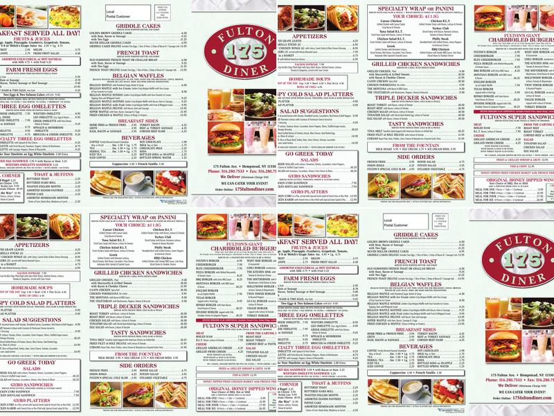 175 Fulton Diner Menu