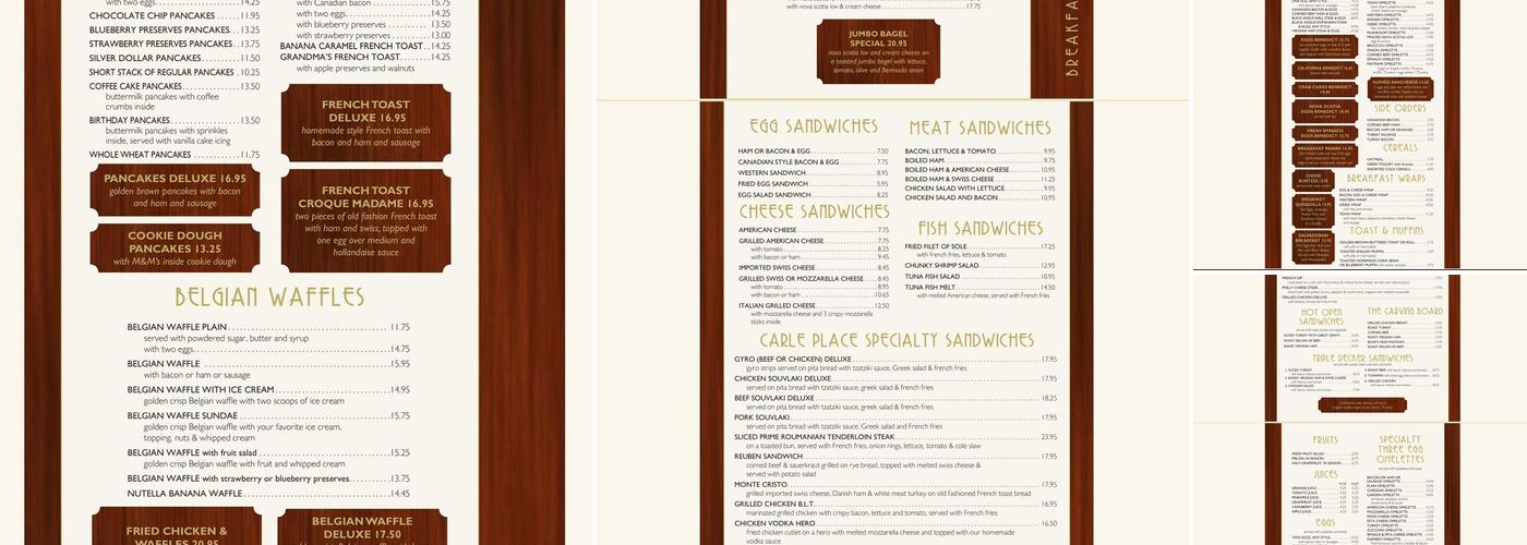 Carle Place Diner Menu