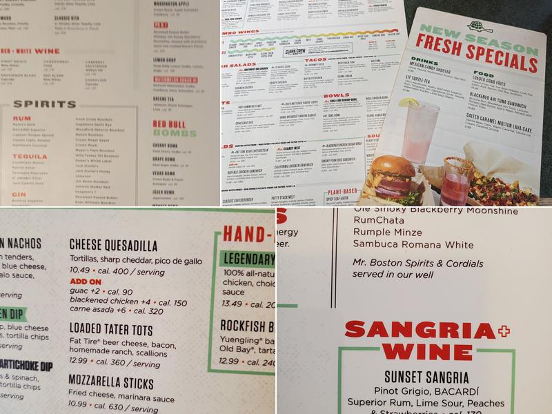 The Greene Turtle Sports Bar & Grille Menu