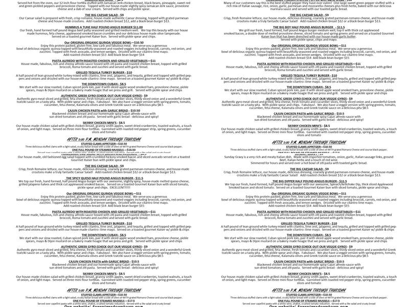 Fox's Pizza Downtown Menu