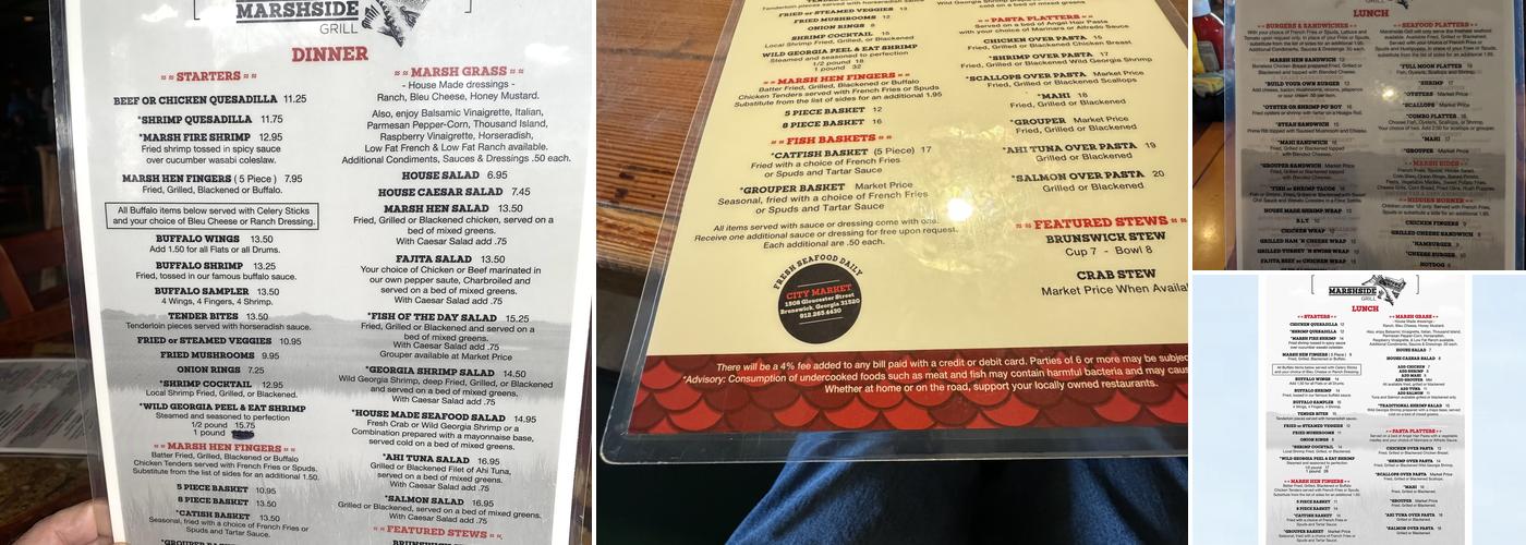 Marshside Grill Menu