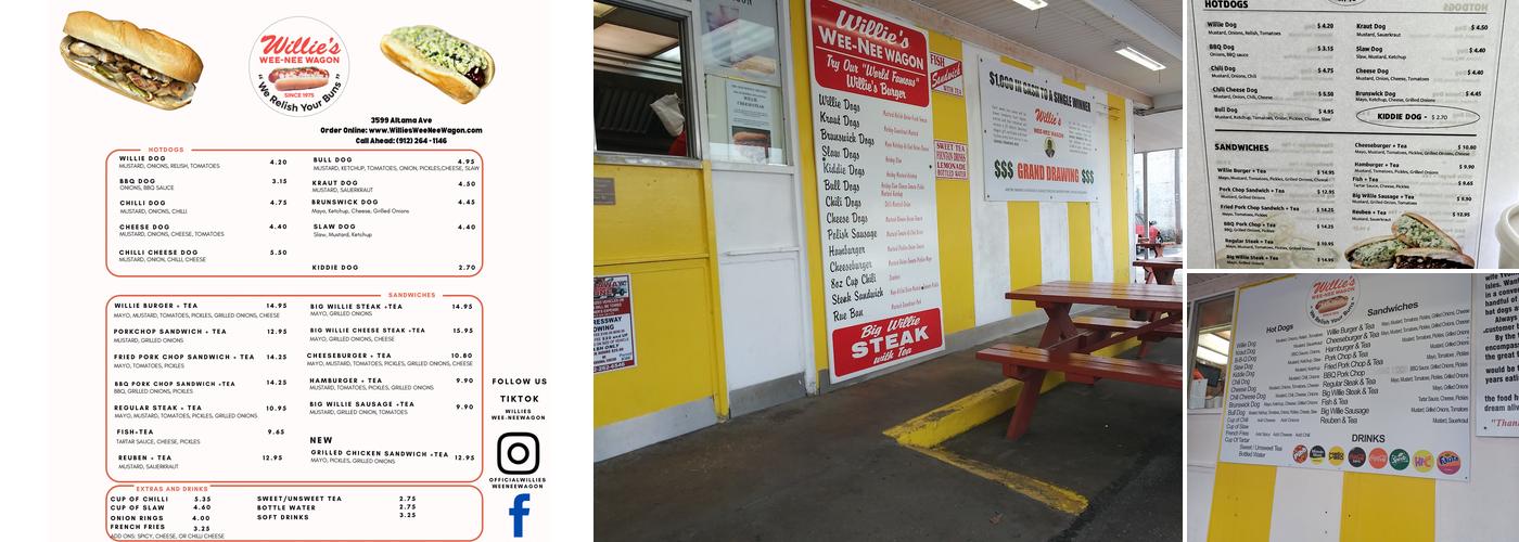 Willie's Wee-Nee Wagon Menu