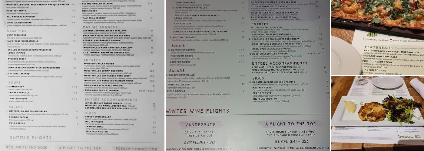 Seasons 52 Menu