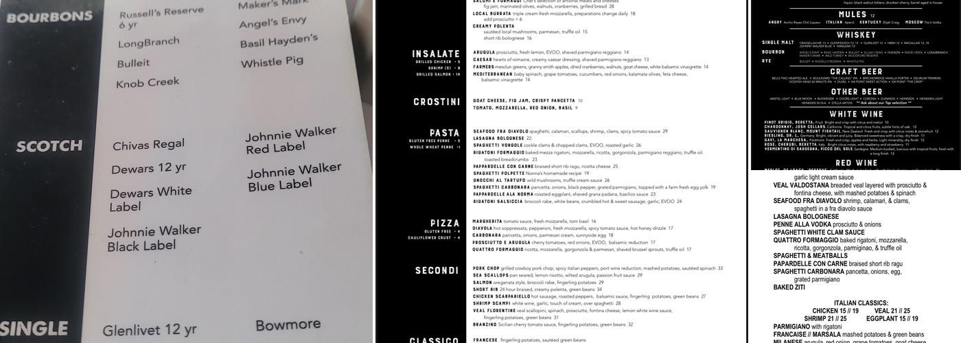 Calogero's Menu