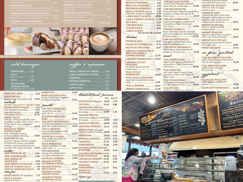 Village Pizzeria and Restaurant Menu
