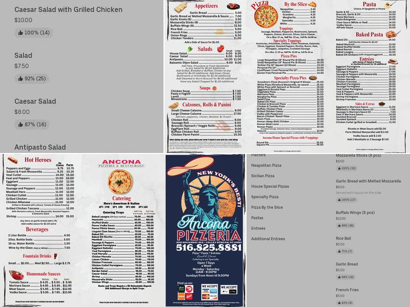 Ancona Pizzeria & Heroes Menu