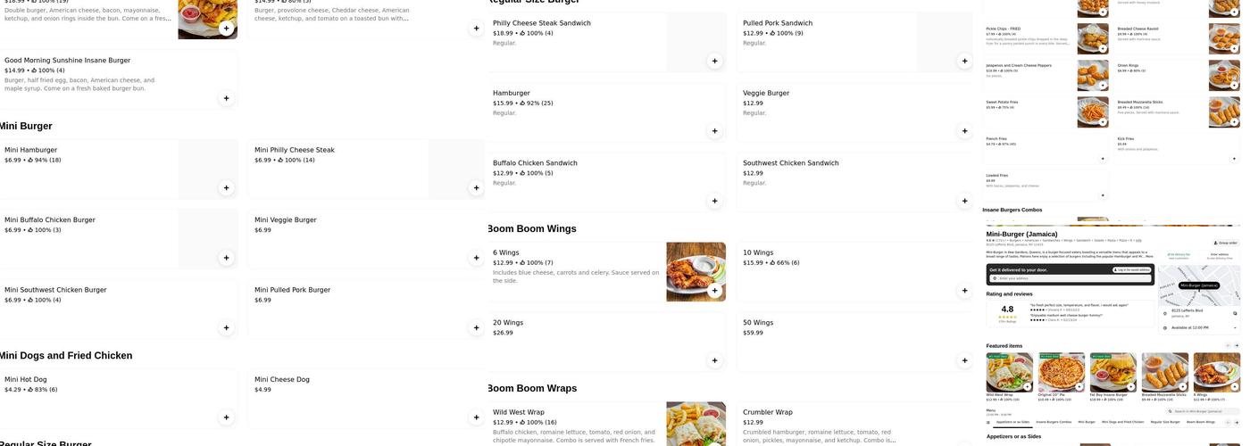 Mini-Burger Menu
