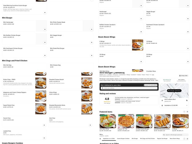 Mini-Burger Menu