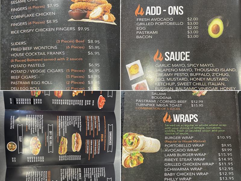 Turnpike Burgers Grill Menu