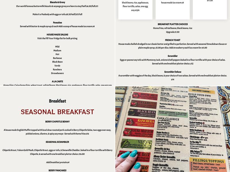Casa Nueva Menu