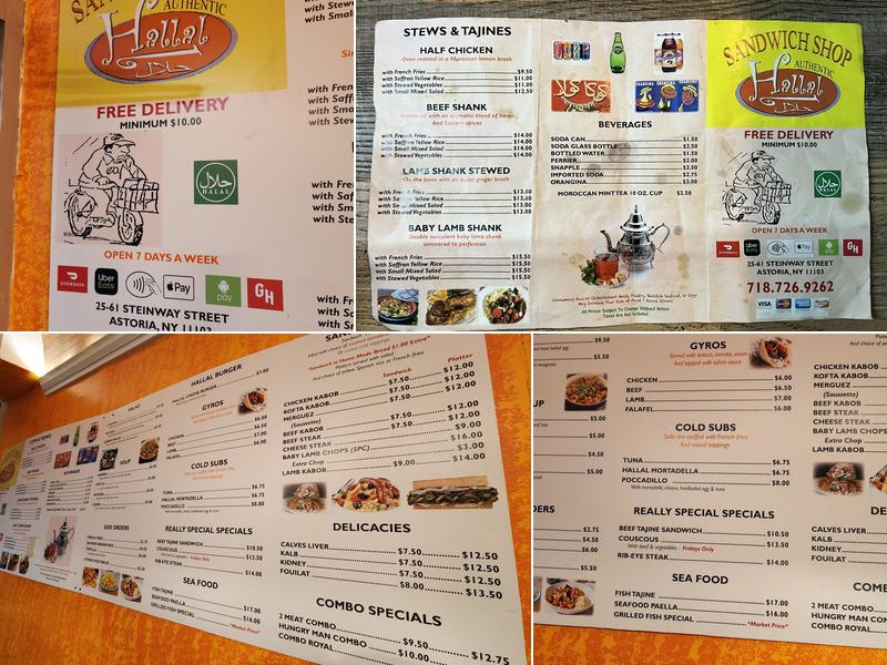 Halal Sandwich Shop Menu