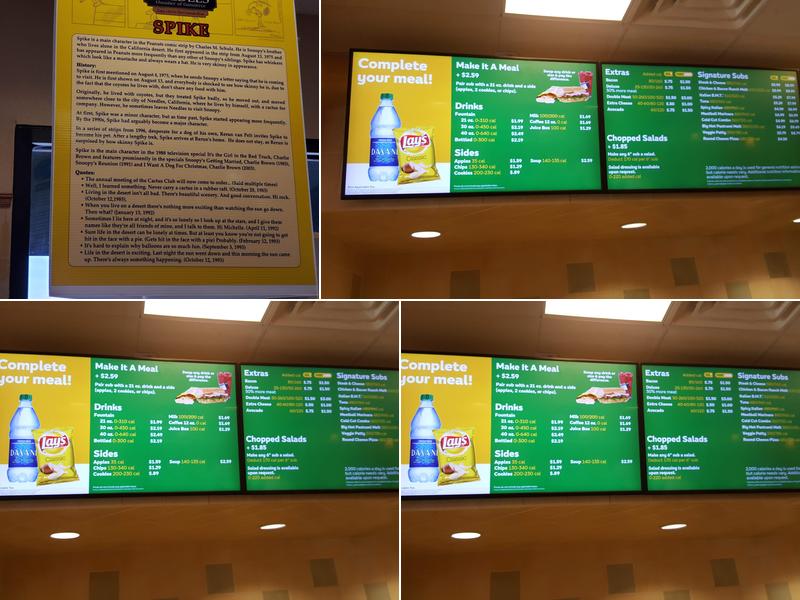Subway Menu