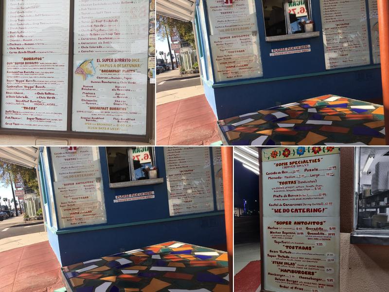 El Super Burrito Menu