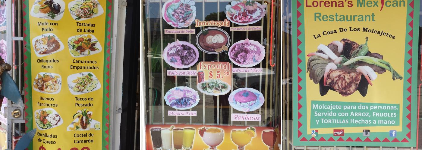 Lorena's Mexican Restaurant Menu