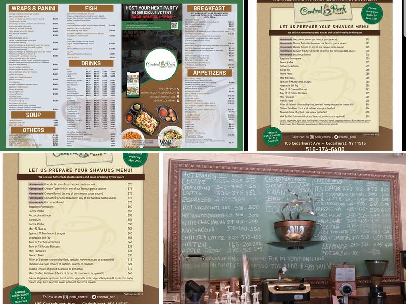 Central Perk Cafe Menu