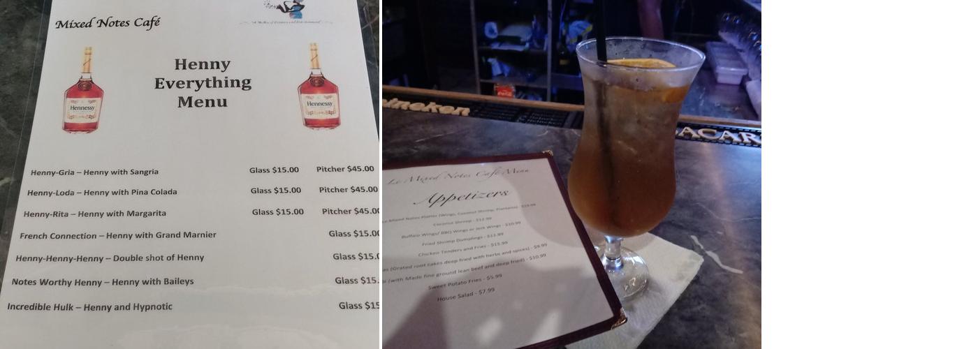 Mixed Notes Cafe Menu