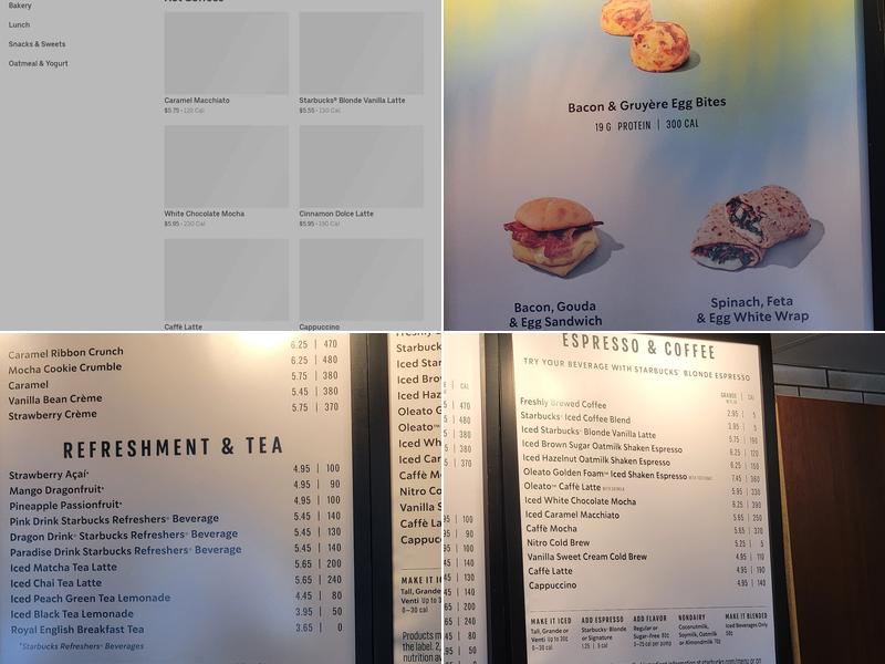Starbucks Menu