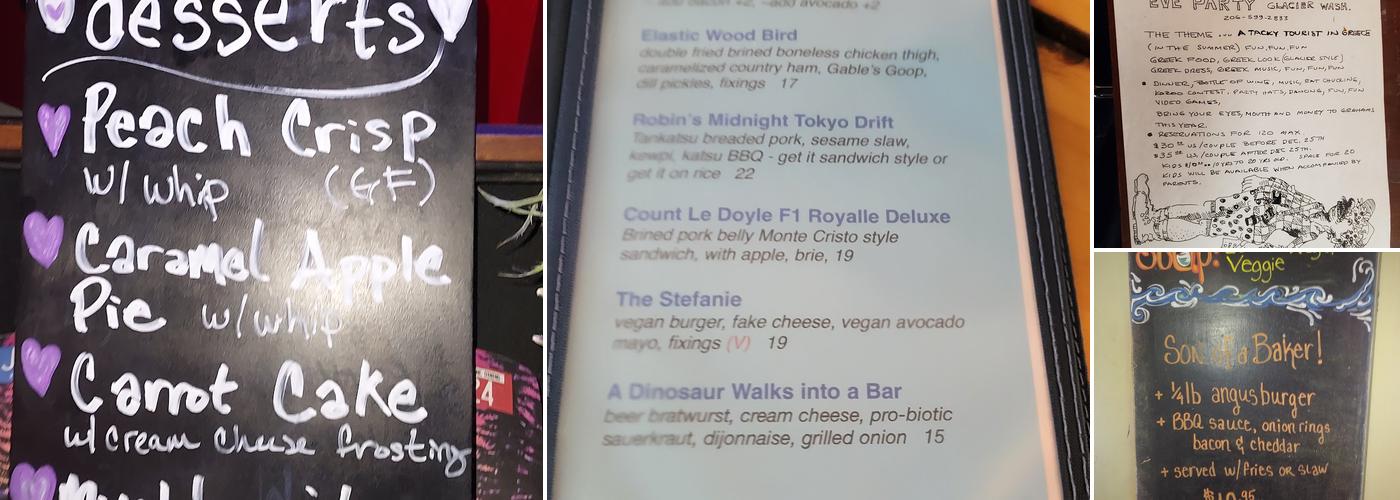 Graham’s Bar & Restaurant Menu