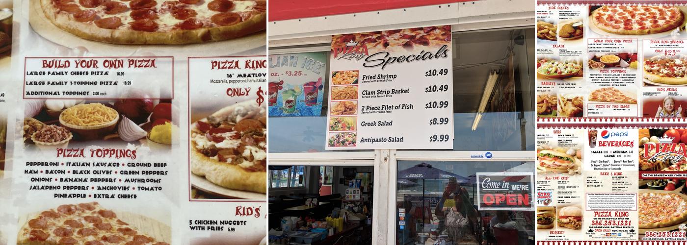 Pizza King Menu