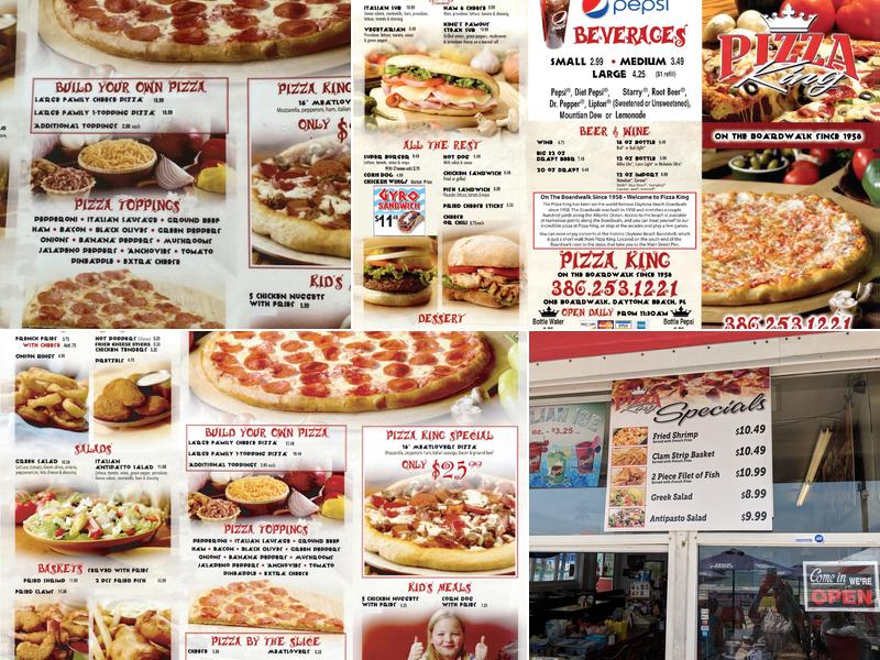 Pizza King Menu