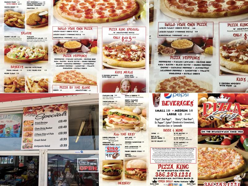 Pizza King Menu