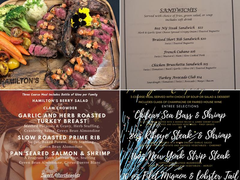Hamilton's Steak House Menu