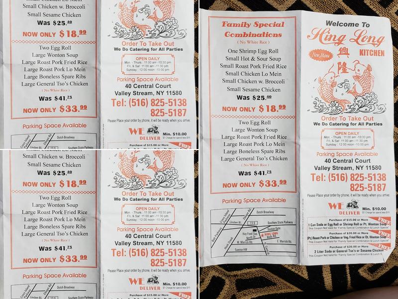 Hing Long Kitchen Menu