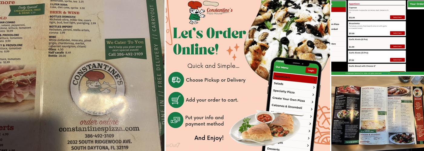 Constantine's Pizzeria Menu