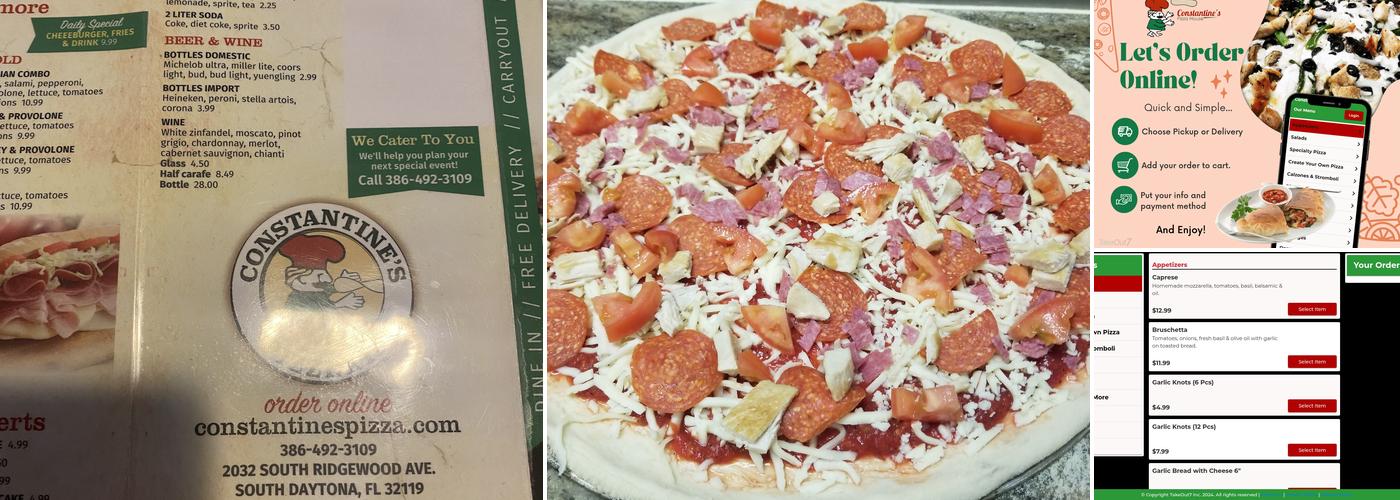 Constantine's Pizzeria Menu