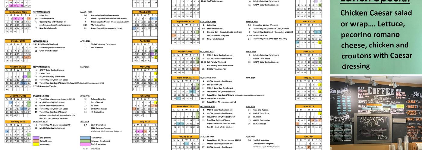 Café Riverview Menu