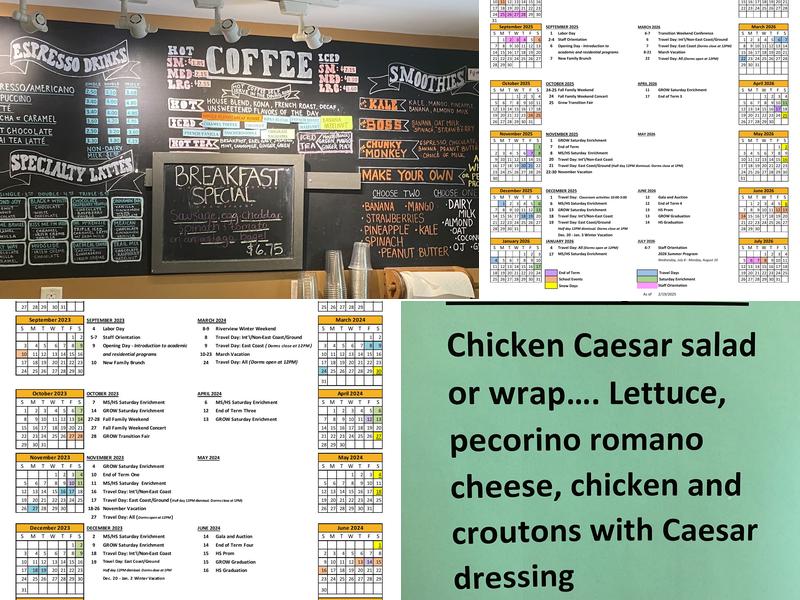 Café Riverview Menu