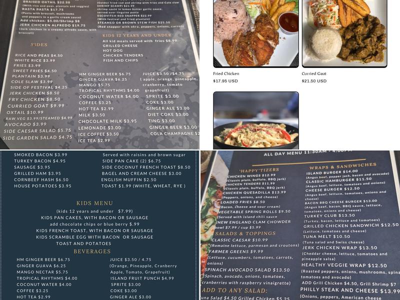 Island Cafe & Grill Menu