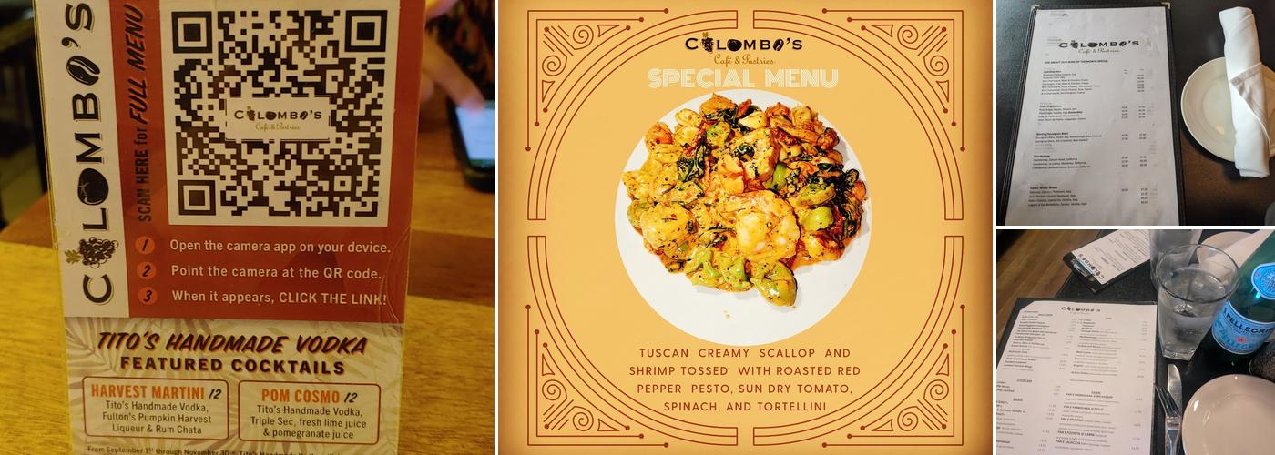 Colombo's Cafe & Pastries Menu