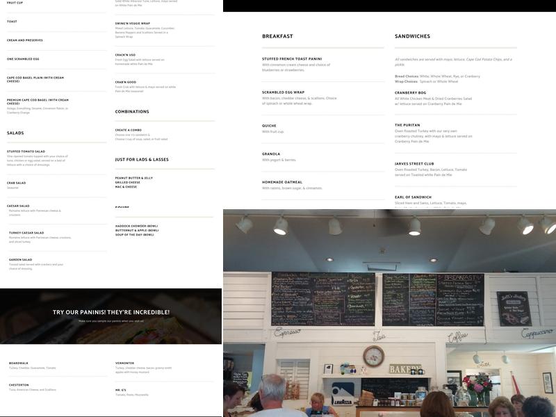 Beth's Bakery & Cafe Menu