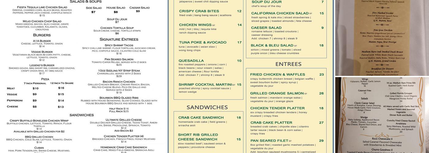 Doc Bales' Grill Menu