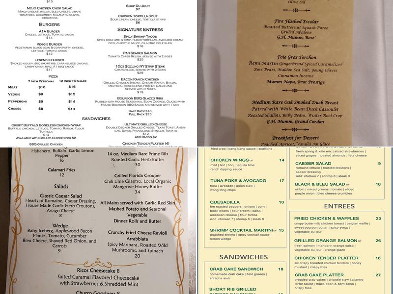 Doc Bales' Grill Menu