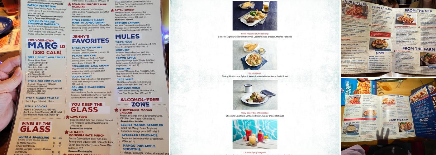 Bubba Gump Shrimp Co. Menu