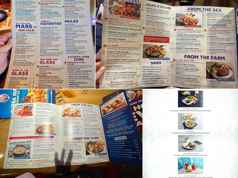 Bubba Gump Shrimp Co. Menu