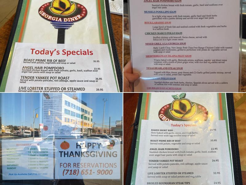 Georgia Diner Menu