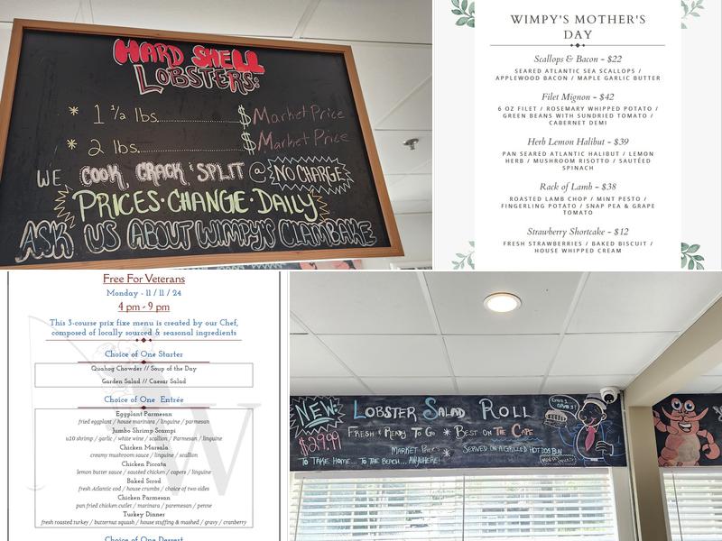 Wimpy's Seafood Cafe & Market Menu