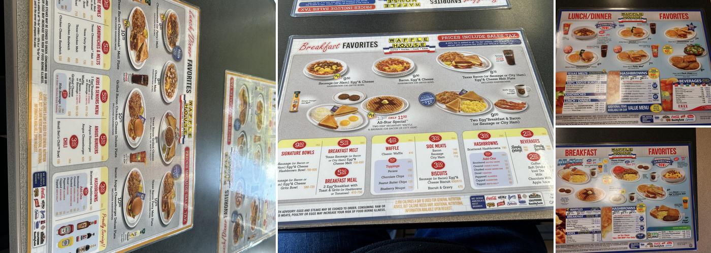 Waffle House Menu