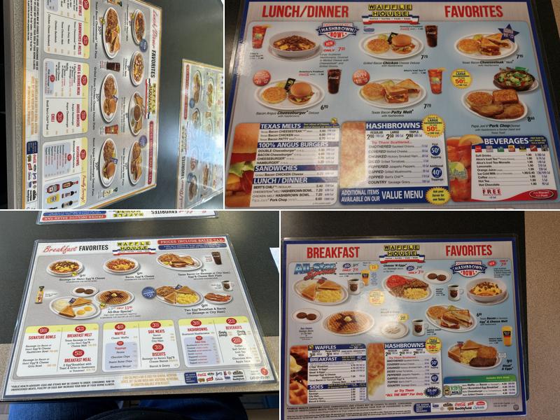 Waffle House Menu