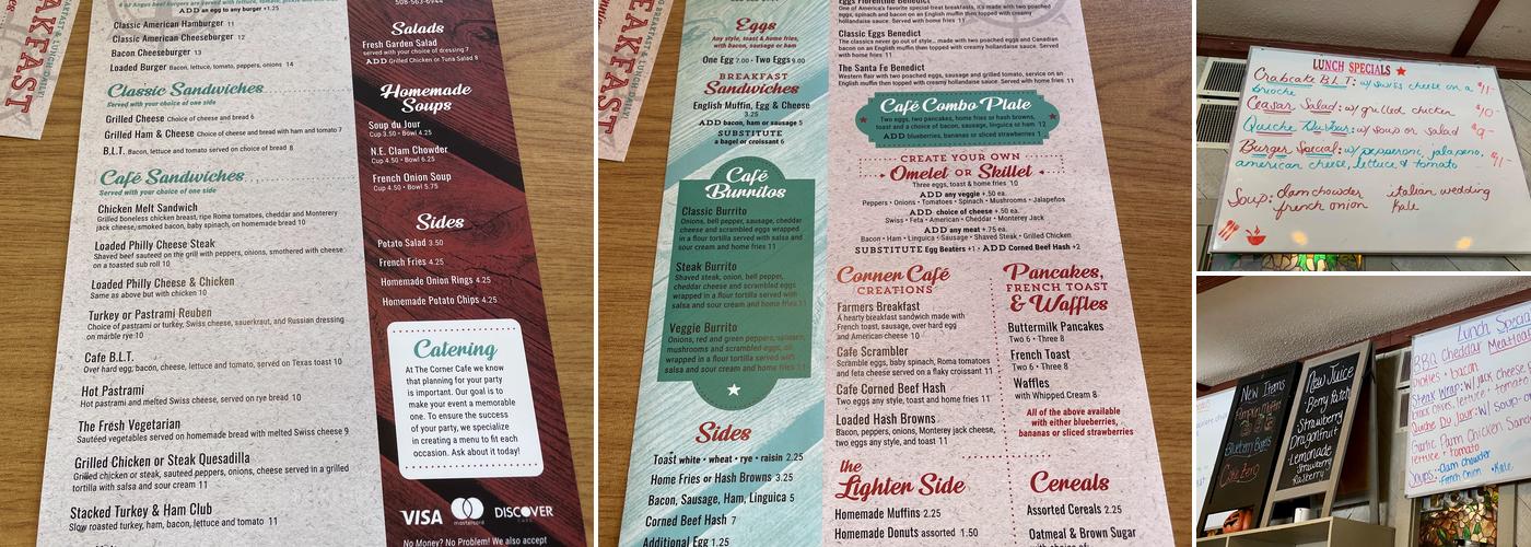 Corner Cafe Menu